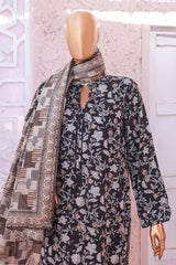 Bin Saeed Stitched 3 Piece Exclusive Printed Lawn Vol-05 Collection'2025-SM-1927-Black