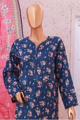 Bin Saeed Stitched 3 Piece Exclusive Printed Lawn Vol-05 Collection'2025-SM-1928-Blue