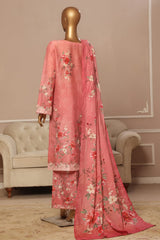 Bin Saeed Stitched 3 Piece Exclusive Emb Lawn Vol-05 Collection-SM-1931-Pink