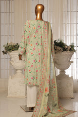 Bin Saeed Stitched 3 Piece Exc White and White Chikankari Collection'2025-SM-2002-Pista