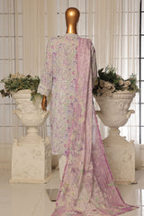 Bin Saeed Stitched 3 Piece Exc White and White Chikankari Collection'2025-SM-2003-Lilac