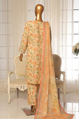 Bin Saeed Stitched 3 Piece Exc White and White Chikankari Collection'2025-SM-2007-Cream