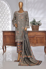 Bin Saeed Stitched 3 Piece Exc Chikankari Lawn Collection'2025-SM-2134-Skin