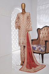 Bin Saeed Stitched 3 Piece Exc Chikankari Lawn Collection'2025-SM-2138-Skin