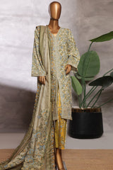 Bin Saeed Stitched 3 Piece Luxury Front Open Cutwork Vol-03 Collection'2025-SM-2157-Lemon
