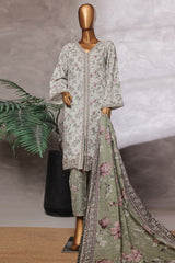 Bin Saeed Stitched 3 Piece Luxury Front Open Cutwork Vol-03 Collection'2025-SM-2158-Pista