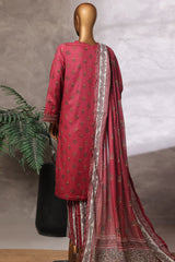 Bin Saeed Stitched 3 Piece Luxury Front Open Cutwork Vol-03 Collection'2025-SM-2162-Maroon