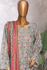 Bin Saeed Stitched 3 Piece Luxury Front Open Cutwork Vol-03 Collection'2025-SM-2163-Sky