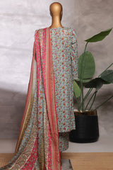 Bin Saeed Stitched 3 Piece Luxury Front Open Cutwork Vol-03 Collection'2025-SM-2163-Sky