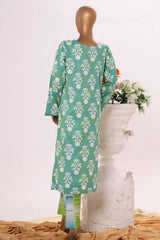 Bin Saeed Stitched 2 Piece Exclusive Printed Cotton Collection'2025-SM-2497-Ferozi