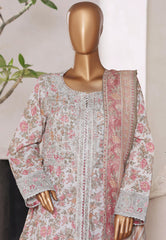 Bin Saeed Stitched 3 Piece Excusive Luxury Emb Frock Suit-SM-2568 PISTA