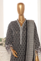 Bin Saeed Stitched 3 Piece Exclusive Lawn Frock Vol-01 Collection-SM-357-Grey