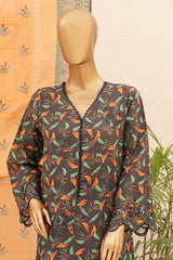 Tara Bagh By Bin Saeed Stitched 3 Piece Eid Lawn Collection'2024-SM-500-Black