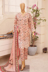 Tara Bagh By Bin Saeed Stitched 3 Piece Eid Lawn Collection'2024-SM-502-Pink