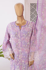 Chand bagh By Bin Saeed Stitched 3 Piece Emb Lawn Vol-03 Collection'2024-SM-609-Purple