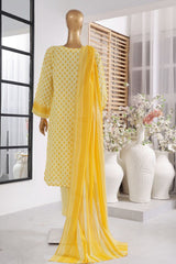 Bin Saeed Stitched 3 Piece Exclusive Printed Lawn Vol-02 Collection-SM-1392-Yellow