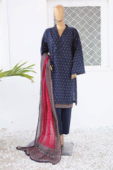 Bin Saeed Stitched 3 Piece Printed Lawn Vol-04 Collection'2024-SM-642-N Blue