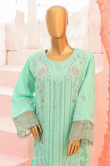 Bin Saeed Stitched 3 Piece Luxury Emb Lawn Vol-02 Collection'2024-SM-673-Ferozi