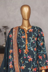 Bin Saeed Stitched 3 Piece Exclusive Printed Lawn Vol-01 Collection-SM-686-Dark Green