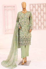 Bin Saeed Stitched 3 Piece Embroidered Lawnkari Collection'2024-SM-715-Pista