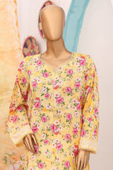 Bin Saeed Stitched 3 Piece Printed Lawn Vol-08 Collection'2024-SM-753-Yellow