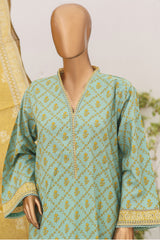 Bin Saeed Stitched 3 Piece Printed Lawn Vol-16 Collection'2024-SM-917-Mint