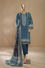 Bin Saeed Stitched 3 Piece Embroidered Lawn Collection'2023-SMLF-102