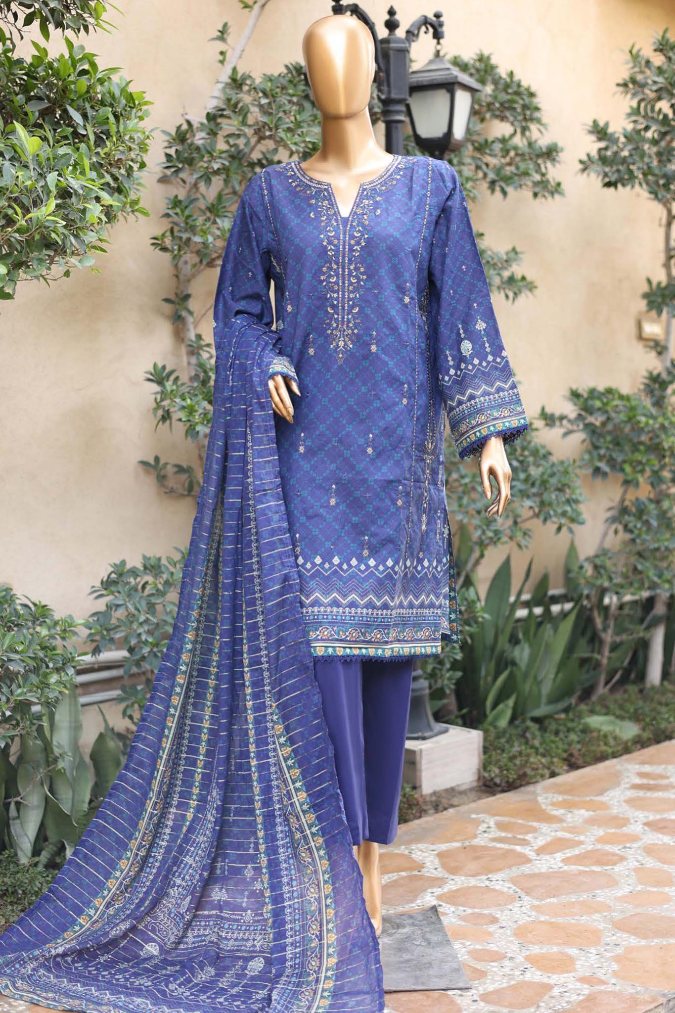 Bin Saeed Stitched 3 Piece Emb Eid Edit Vol-01 Collection'2024-SMLF-18 ...