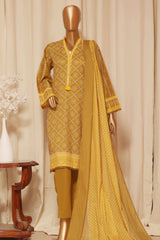 Bin Saeed Stitched 3 Piece Printed Lawn Collection'2023-SMLF-0216-Mustrad