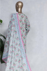Chand Bagh by Bin Saeed Stitched 3 Piece Emb Lawn Vol-02 Collection'2023-SMLF-507-Sky