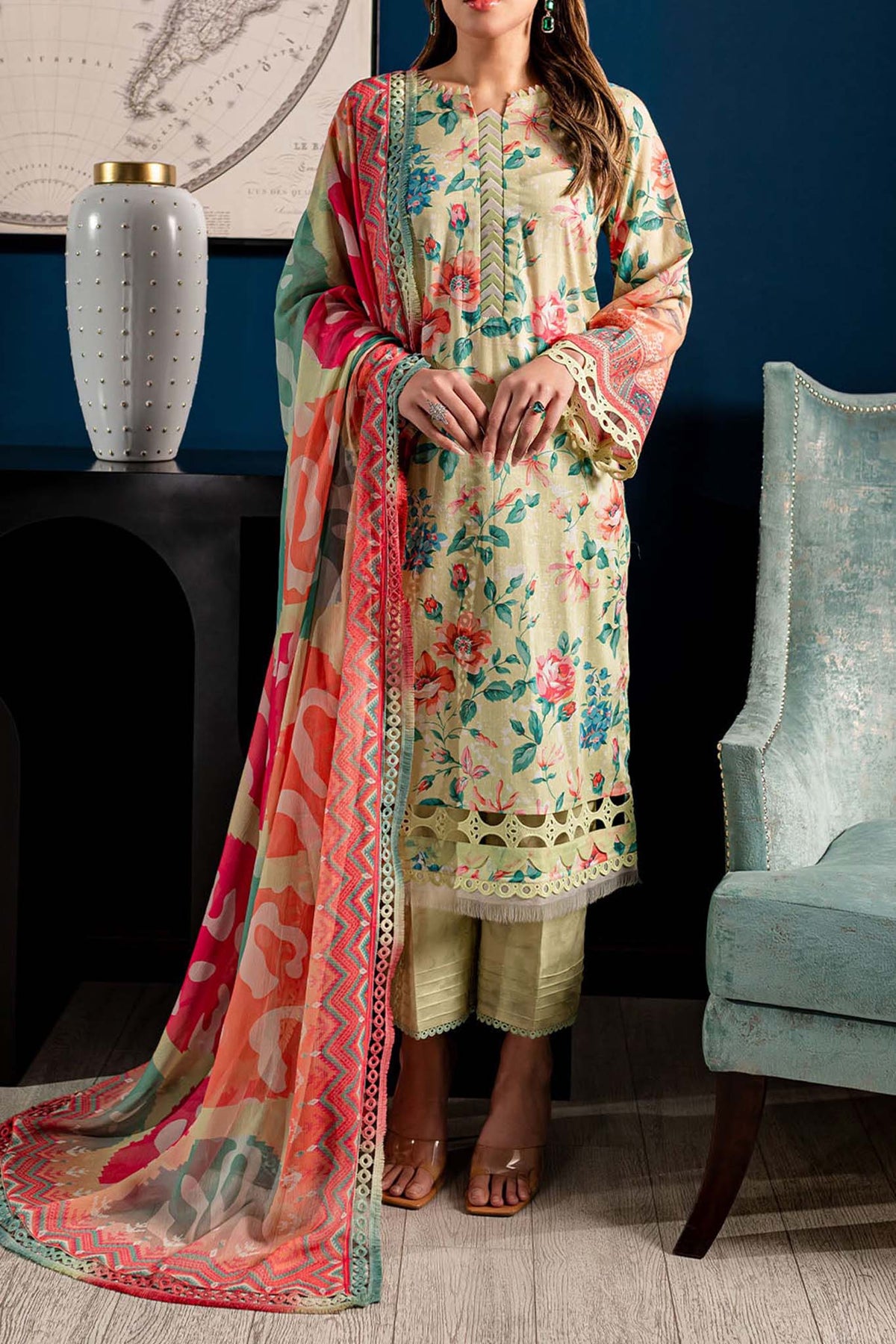 Signature Prints by Nureh Unstitched 3 Piece Printed Lawn Collection'2024-SP-97