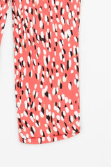 Sprinkles Stitched 1 Piece Summer Bottoms Women Collection'2025-Red Floral Straight Pant Front Button