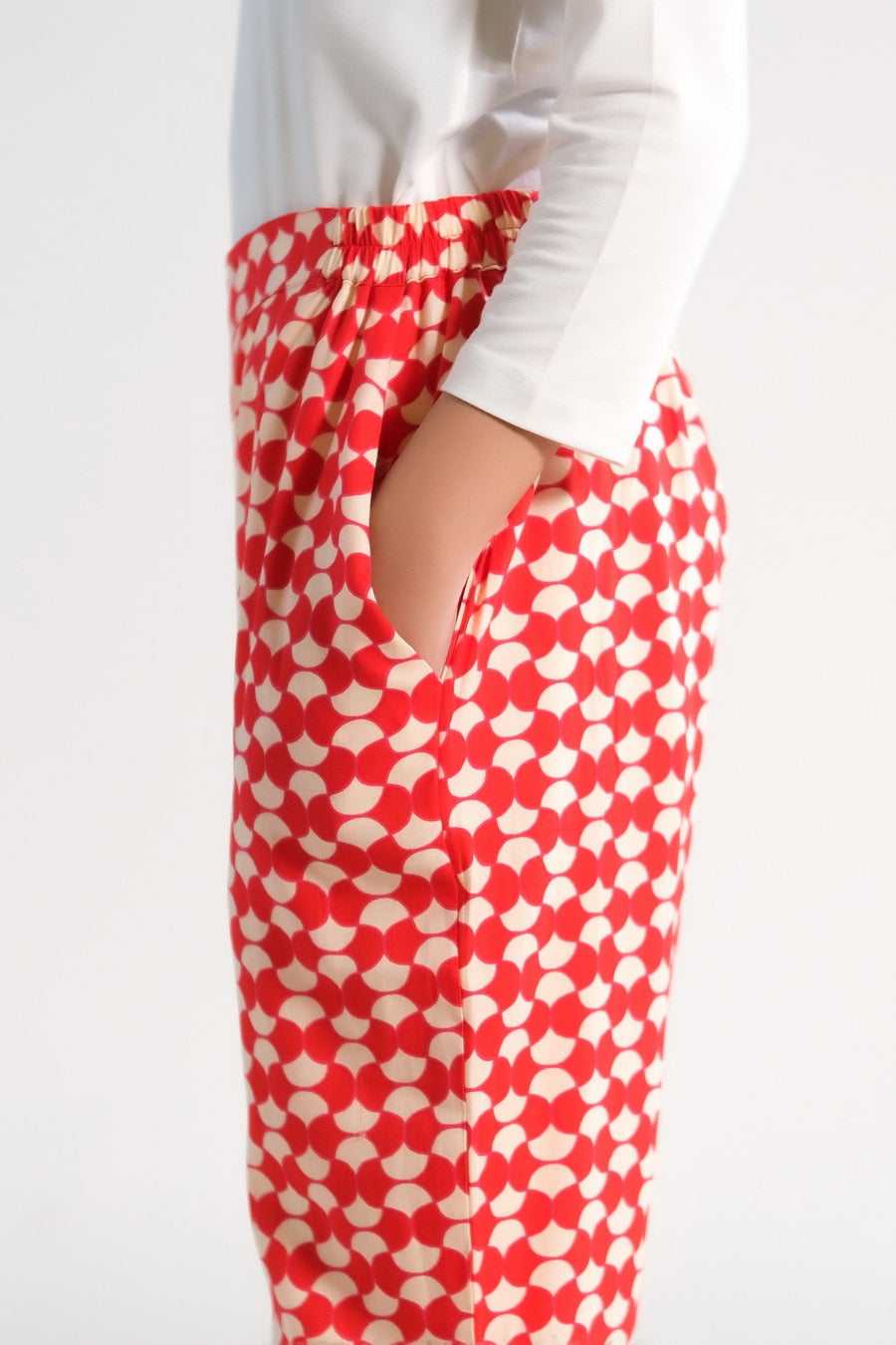 Sprinkles Stitched 1 Piece Summer Bottoms Women Collection'2025-Citrus Crop Straight Pant