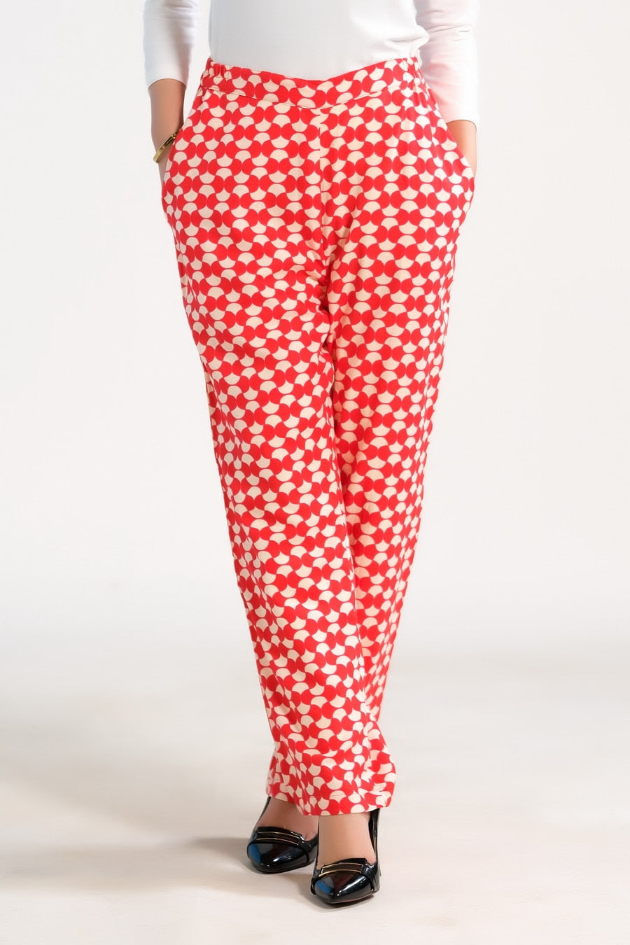 Sprinkles Stitched 1 Piece Summer Bottoms Women Collection'2025-Citrus Crop Straight Pant