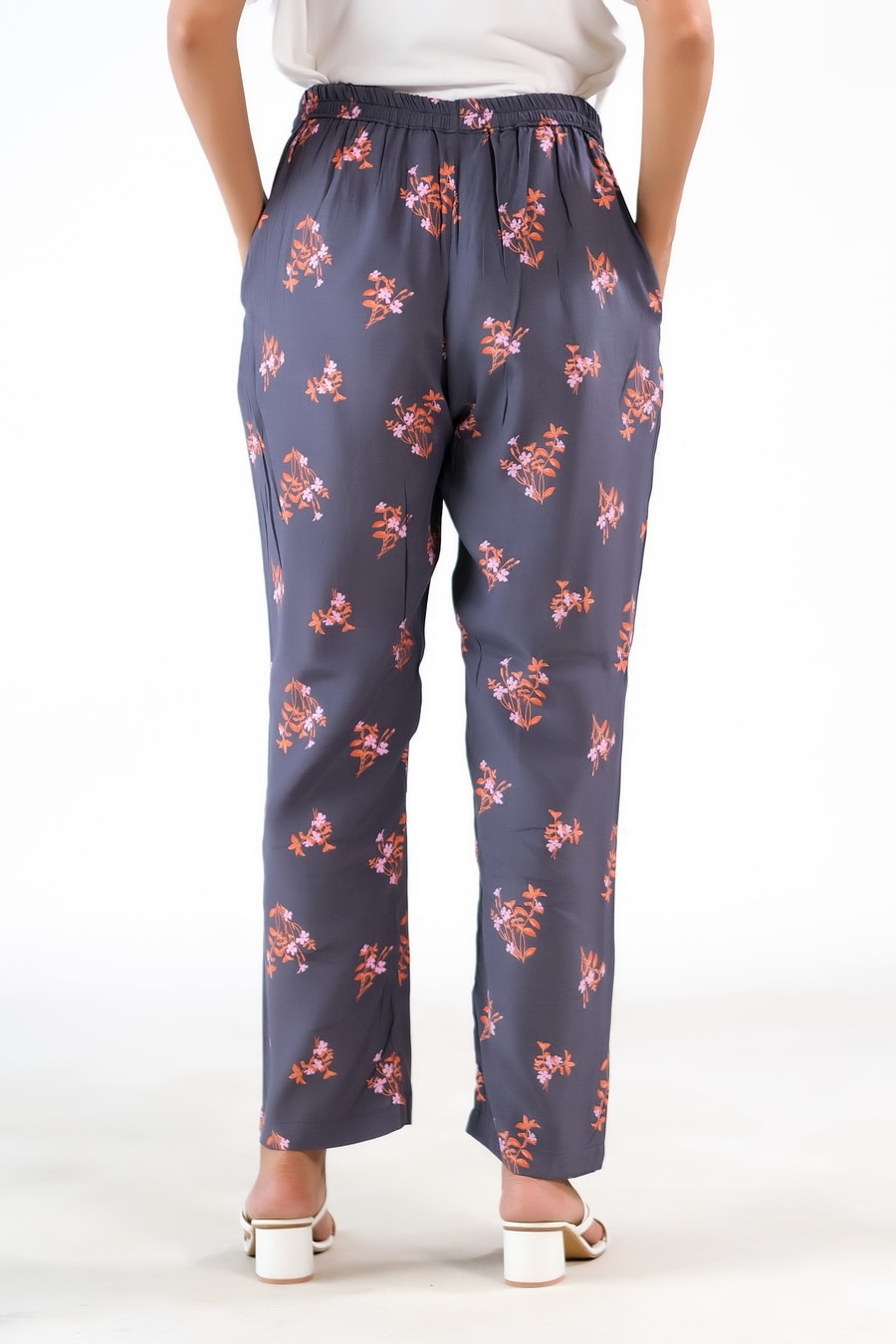 Sprinkles Stitched 1 Piece Summer Bottoms Women Collection'2025-Heather Grey Straight Pant