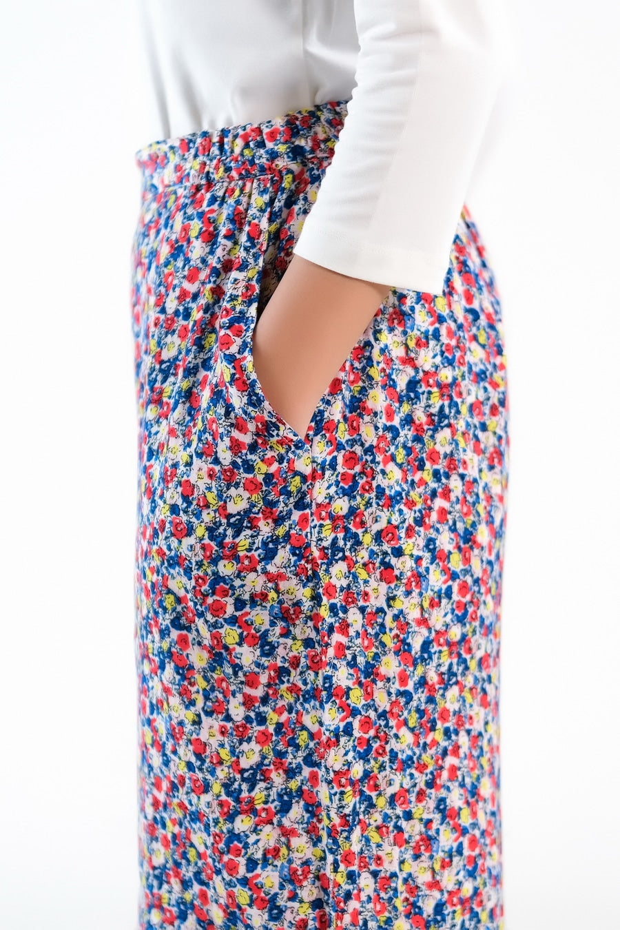Sprinkles Stitched 1 Piece Summer Bottoms Women Collection'2025-Allover Floral Wide Leg Pant
