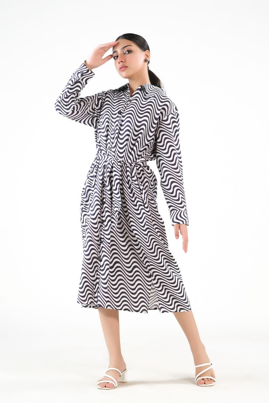 Sprinkles Stitched 1 Piece Summer Shirts Women Collection'2025-Illusion - Cambric