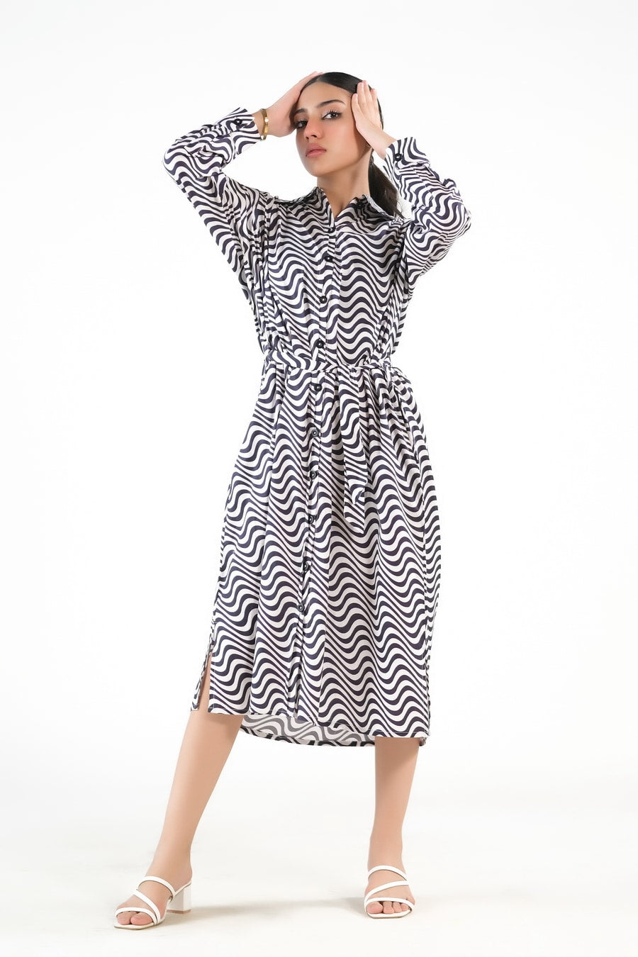 Sprinkles Stitched 1 Piece Summer Shirts Women Collection'2025-Illusion - Cambric