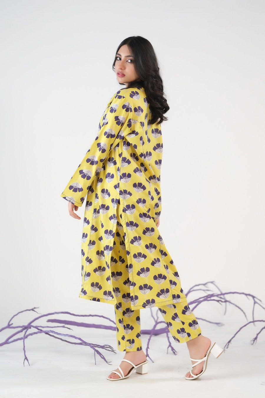 Sprinkles Stitched 2 Piece Summer Co Ord Sets Women Collection'2025-Radiant Plum - Cambric
