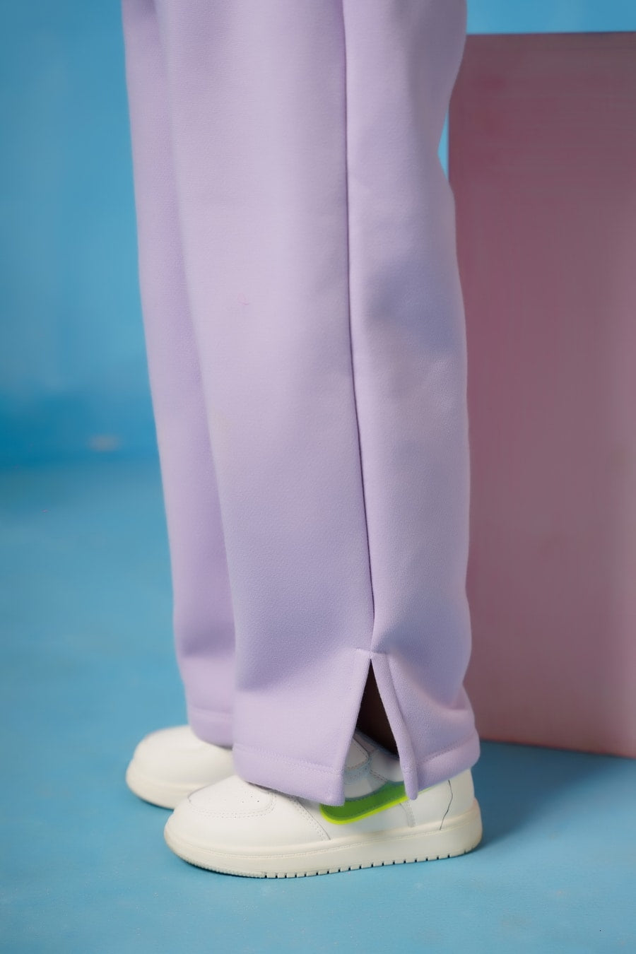 Sprinkles Stitched 2 Piece Winter Co Ord Sets Kids Collection'2025-Hoodie With Slit Open Flared Pants - Lilac