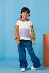 Sprinkles Stitched 1 Piece Winter Shirts Kids Collection'2025-Pastel Panel Hoodie