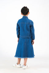 Sprinkles Stitched 1 Piece Winter Shirts Kids Collection'2025-Jacket - Medium Wash