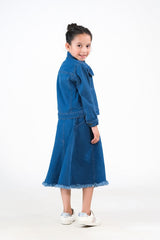 Sprinkles Stitched 1 Piece Winter Shirts Kids Collection'2025-Jacket - Medium Wash