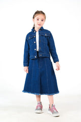 Sprinkles Stitched 1 Piece Winter Shirts Kids Collection'2025-Jacket - Dark Wash