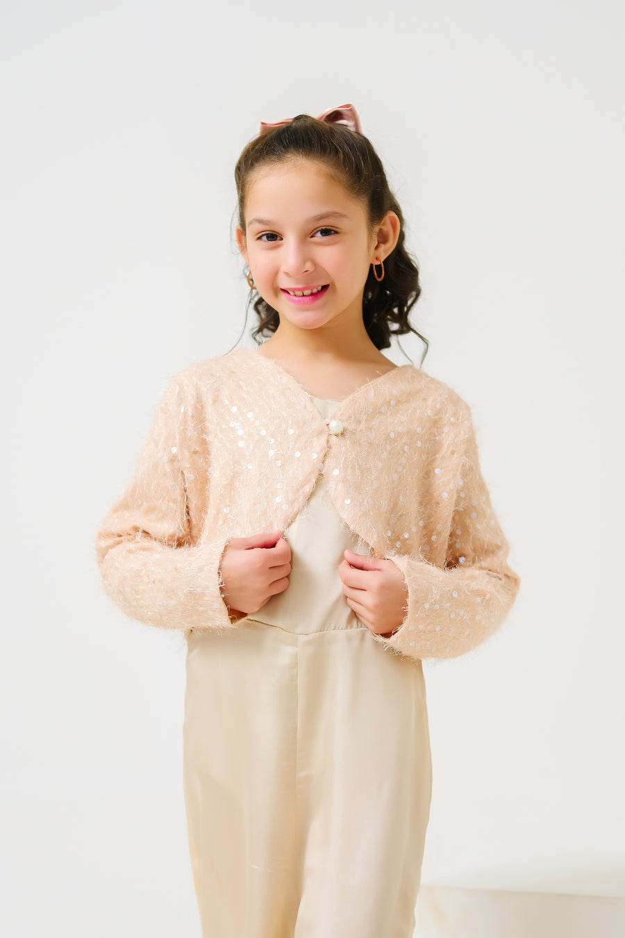 Sprinkles Stitched 2 Piece Formals Jumpsuit Kids Collection'2025-Chic Sparkle Ensemble Jumpsuit with Bolero Jacket