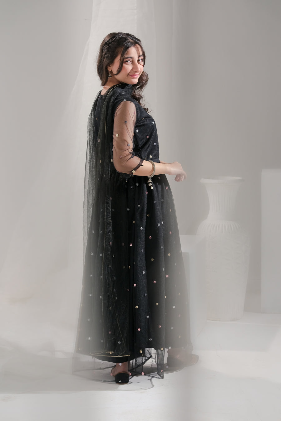 Sprinkles Stitched 3 Piece Formals Festive Kids Collection'2025-Midnight Bloom - 3pcs