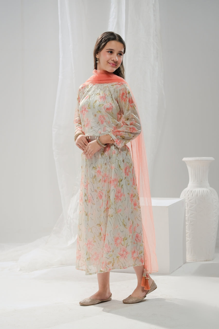 Sprinkles Stitched 3 Piece Formals Festive Kids Collection'2025-Floral Cascade -  3pc