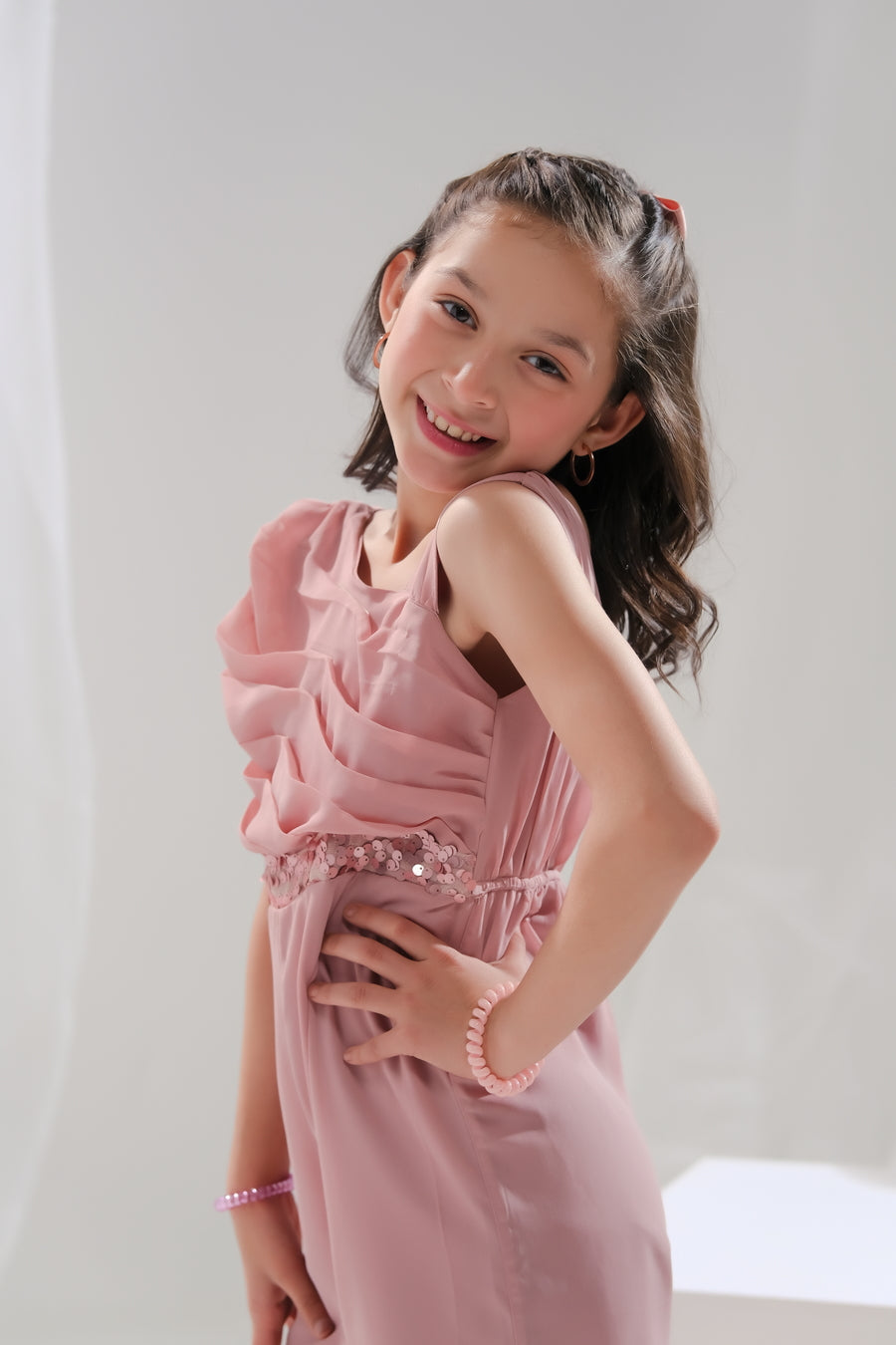 Sprinkles Stitched 1 Piece Formals Jumpsuit Kids Collection'2025-Pearl Glow - Jumpsuit