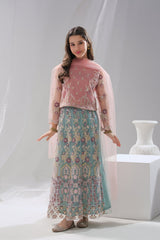 Sprinkles Stitched 3 Piece Formals Festive Kids Collection'2025-Sahar - 3pcs Embroidered Sharara Set