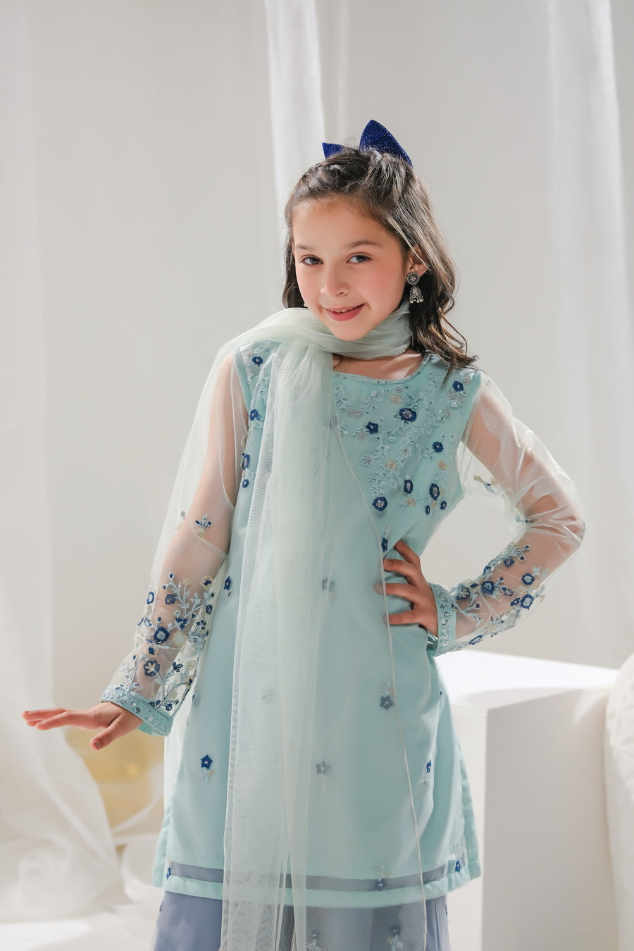 Sprinkles Stitched 3 Piece Formals Festive Kids Collection'2025-Hania - 3pcs Embroidered Gharara